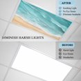 thumbnail image 4 of 2 Pack Ocean Waves Fluorescent Light Covers for Ceiling Lights Abstract Gradient Yellow Turquoise Waves Beach Magnetic Ceiling Light Covers Overhead Light Filters for Office Classroom Home, 4 of 9