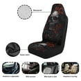 thumbnail image 6 of Yuyamidu Skull Car Seat Covers Front Seat Protective Accessories 2 PCS Set Red Rose Vehicle Seat Cover Universal Fit Cars, Sedan, Truck, SUV, 6 of 7