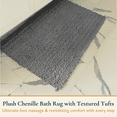 thumbnail image 2 of ComfiTime Bathroom Rugs, 24 x 36 in, 2000GSM Thick Slip-Resistant Chenille Bath Mat for Tub, Shower & Bathroom Floor, Machine Washable, Ultra Absorbent, Small or Long, White, Black, Gray, Blue, Brown, 2 of 9