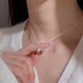 thumbnail image 4 of RXIRUCGD White Bow Necklace Necklace Necklace, 4 of 6