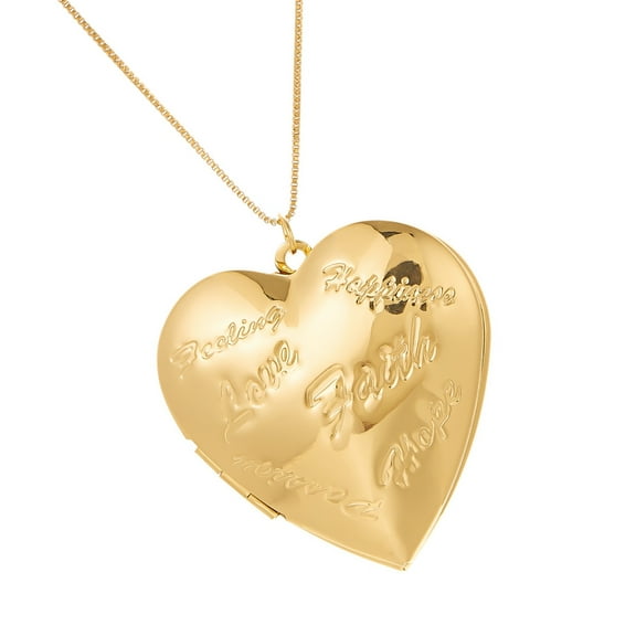 AOOOWER Multipurpose Love Heart Locket Necklace with Space for Photos Sturdy Brass Materials Adjustable Length Daily Use