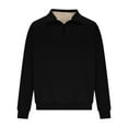 thumbnail image 3 of Sweatshirts for Men 2025 Fall Winter Long Sleeve Lined Quarter Zipper Stand Collar Sweatshirt Pullover Tops, 3 of 7