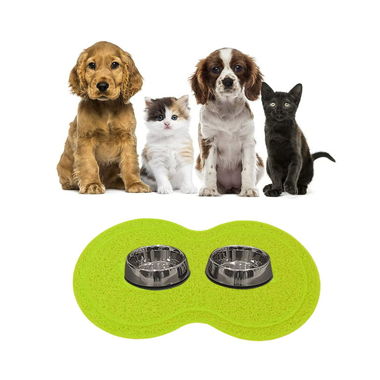 Mofason Pet Food Mat Waterproof Dog Mat 24”x16” Large – 0.5” inch Raised  Edge, Dog Cat Silicone Feeding Placemat Water Bowl Tray for Floors, Nonslip