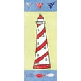 thumbnail image 2 of Zaman, Farida 15x32 White Modern Wood Framed Museum Art Print Titled - Coastal Lighthouse II, 2 of 4