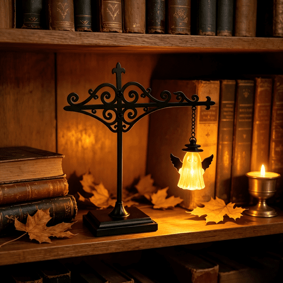 Ghost Bookshelf Lantern, Halloween Desktop Bookshelf Lamp, Cute Night Light for Bedroom & Study Table, Home Decor and Holiday Gift