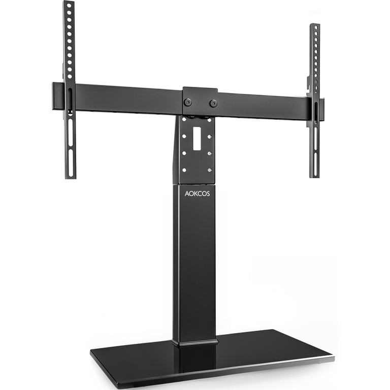 Fitueyes Universal Swivel TV Stand with Tempered Glass Shelf photo 6