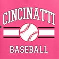 thumbnail image 6 of Wild Bobby City of Cincinnati Baseball Fantasy Fan Sports Unisex Crewneck Sweatshirt, Neon Pink, XX-Large, 6 of 6