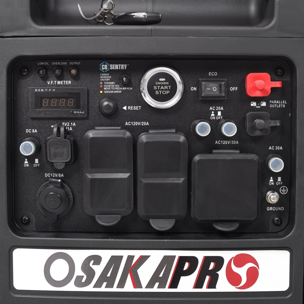 Super Quiet 5.5KW Portable Inverter Generator Dual Fuel Gas & LPG 224cc 4-Stroke Electric & Remote Start Foldable Handle Wheels CO Sensor EPA Compliant