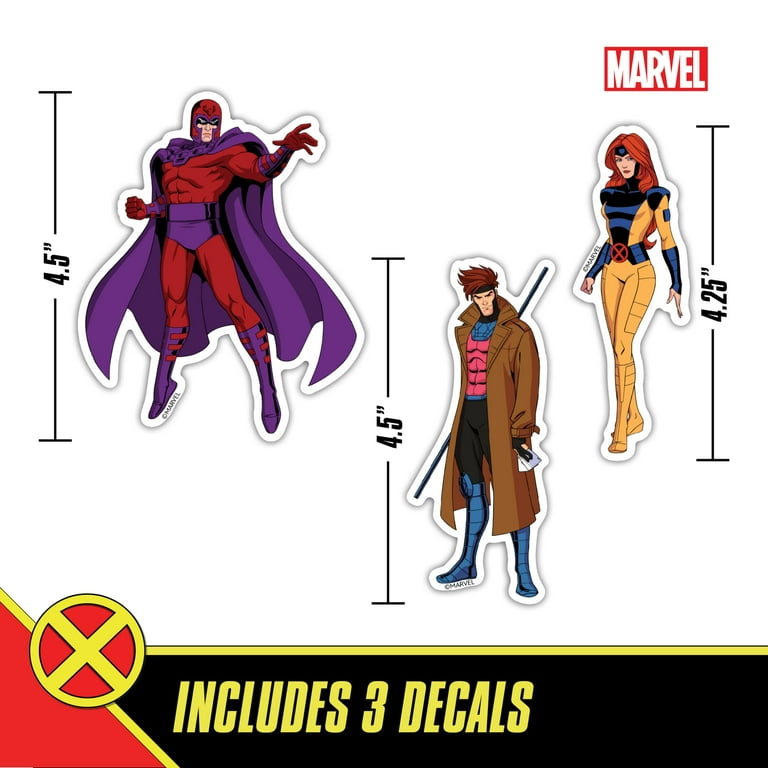 Marvel X-Men Decals - Set of 10 Wolverine, Storm, Jean Grey