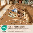 thumbnail image 4 of Design&I 8'x10' Washable Area Rug Sleek Flatweave Pet Friendly Athletic Mirrored Arcs Bold Stripe Border Center Repeating Basketball Flowing for King Size Bedroom, Under Bed, 4 of 7
