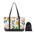 thumbnail image 7 of FORMRS Canvas Laptop Tote Bag for Women with 15.6" Computer Compartments Shoulder Handbag, Retro Yellow Floral, 7 of 7