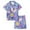 A-Light Blue200, variant on Toddler Girls Sets Home Clothes Tie Dye Print Short Sleeve Shorts Children Girls Soft Sleepwear Two Piece Nightwear