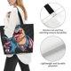 thumbnail image 3 of Balery Blue Dinosaur Bolsa Tote Estilo Estético con Cremalleras, Bolsa de Hombro, Bolsa de Compras Grande y Plegable, 3 of 8