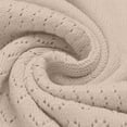 thumbnail image 5 of ManxiVoo Women's V Neck Lightweight Crochet Knit Pullover Long Sleeve Ribbed Casual Sweater Fall Fashion Top L Size Beige, 5 of 5