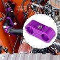 thumbnail image 2 of Unique Bargains 4 Pcs AN4 Car Hose Separator Clamp Aluminum Alloy Fuel Line Mounting Divider Fitting Adapter Purple, 2 of 6