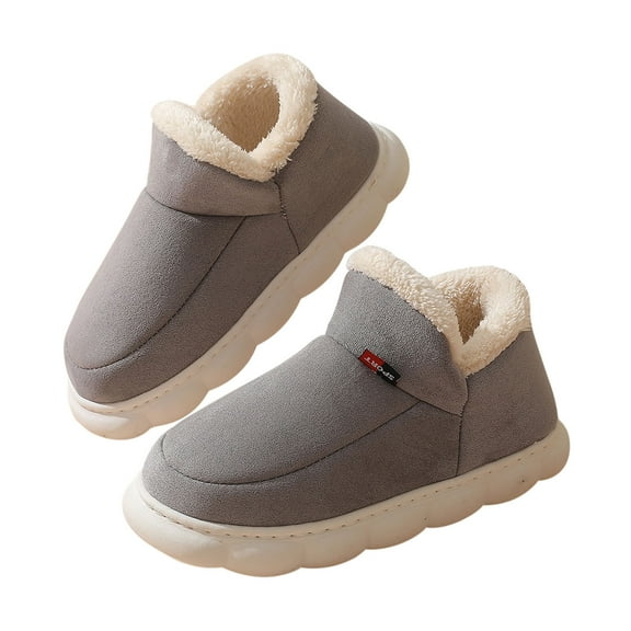 Handshe Non-Slip Warm Cotton Shoes for Men and Women - Thick Sole Design with Enhanced Insulation for Indoor/Outdoor Home Comfort Footwear,Plus Size