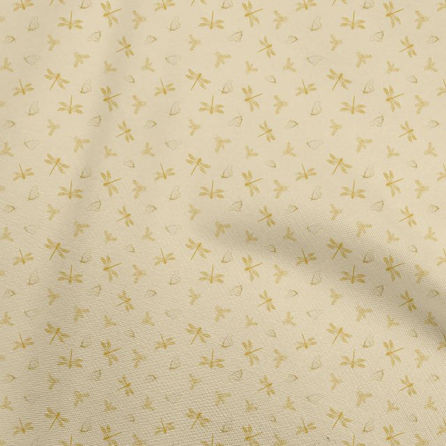 oneOone Cotton Cambric Light Brown Fabric Dragonfly Sewing Craft Projects Fabric Prints By Yard 56 Inch Wide