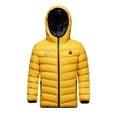 thumbnail image 2 of Lovskoo 4-15Y Kids Teens Unisex Heated Jacket F Usb Intelligent Constant Temperature Heated Windproof Plus Size Coat For Children Winter 3 Heated Jacket Coat Yellow, 2 of 7