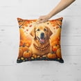 thumbnail image 4 of Golden Retriever Fall Fabric Decorative Pillow 18 in x 18 in, 4 of 5