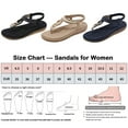 thumbnail image 2 of FAMITION Rhinestone Flat Sandals for Women Casual Summer Beach Bohemian Comfortable Thong Flip Flops Shoes Navy Blue 6, 2 of 7