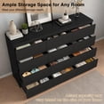 thumbnail image 6 of 63 Inch 12 Drawer Dresser for Bedroom,Modern Wood Dresser Chest of Drawers with Large Storage Space for Bedroom, Sturdy Organizer for Closet, Living Room, Hallway,Black,63"x15.7"x38.5", 6 of 8