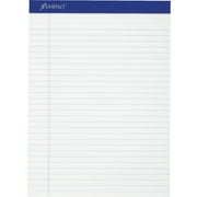 Perforated Writing Pads, Wide/Legal Rule, 8.5 x 11.75, White, 50 Sheets, Dozen