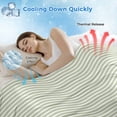 thumbnail image 3 of Farmhouse Sage Green White Striped Cooling Blanket, Lightweight Breathable Summer Throw Blanket with Double Sided Cold Effect,Modern Stripes Picnic Beach Blankets Bed Sheet for Hot Sleepers 30"x40", 3 of 8