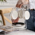 thumbnail image 4 of Bearachild Soporte para tazas de agua, estante multifuncional antioxidante para tazas, estante de drenaje para regalos de boda, organizador, cocina, Mostrada Blanco/4 Tazas Bearachild HA065408-03, 4 of 6