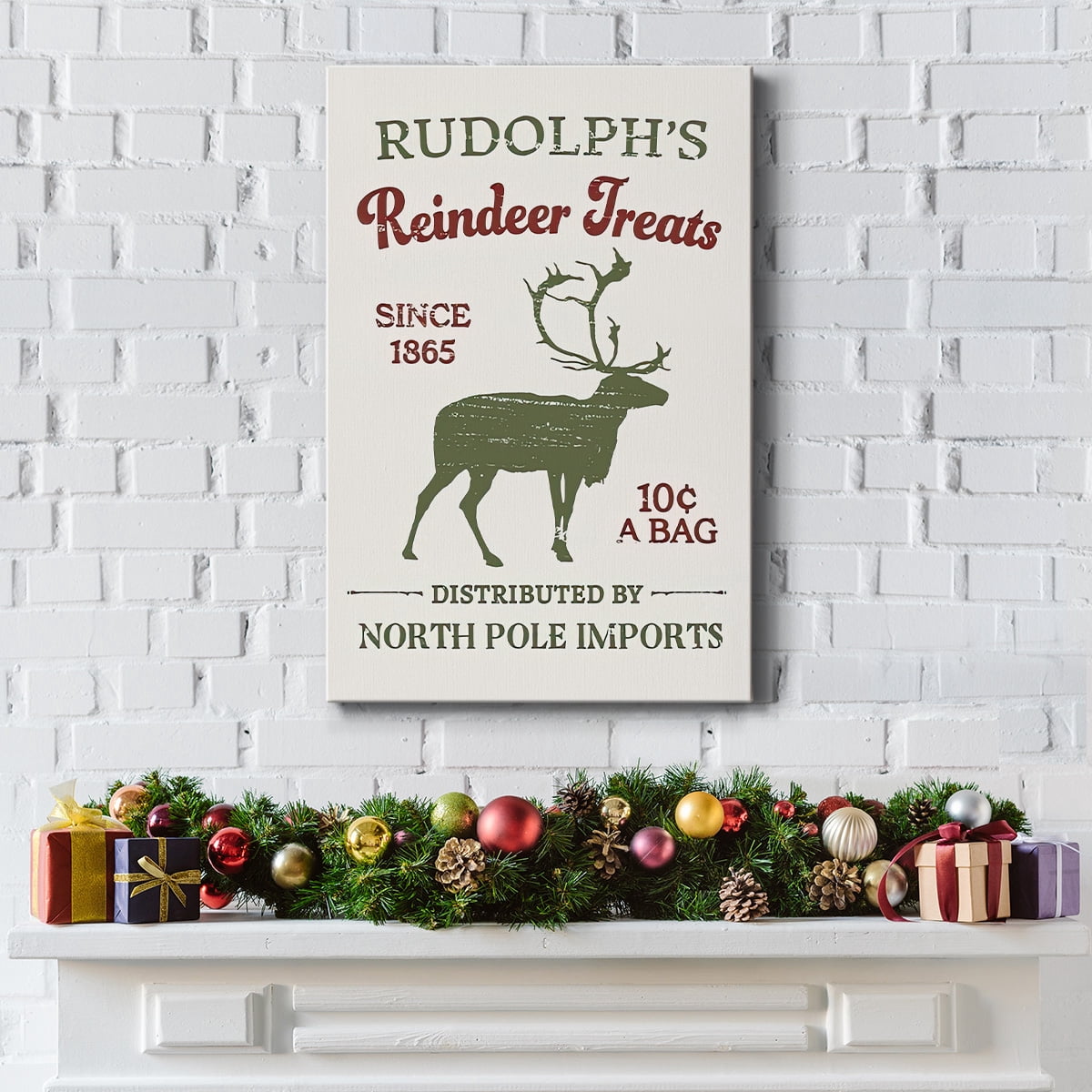 Christmas Farm Sign Collection B- Gallery Wrapped Canvas
