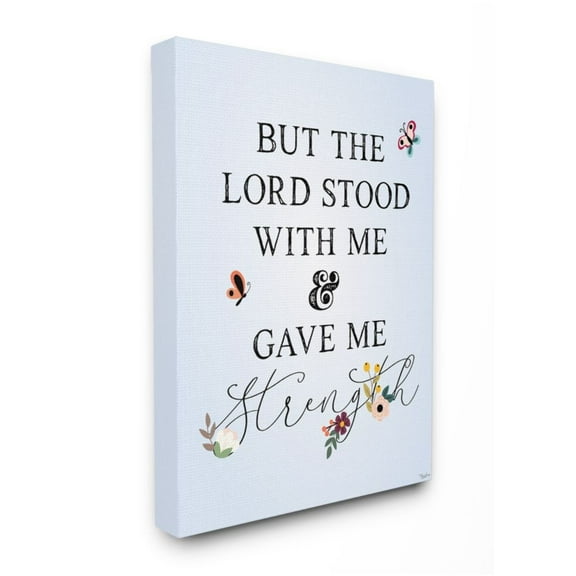 Stupell Industries Lord Stood With Me Faith Based Floral Quote Design by Gigi Louise, 30" x 40"