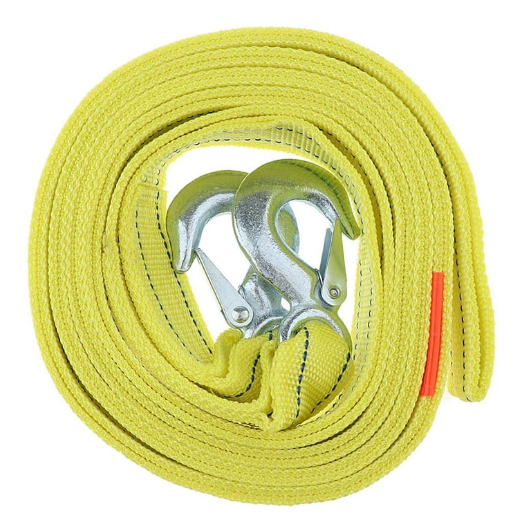 5 Ton Tow Rope with Hook Heavy Duty 16 ft Tow Rope Simple, Size: 4X500CM, Yellow
