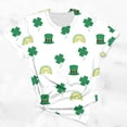 thumbnail image 4 of KIHOUT Nouveaux Arrivlas T-Shirts pour Femmes Fête de la Saint-Patrick, Mode Grande Taille Col Rond Manches Courtes T-Shirt Imprimé Vert, Taille P-5TG, 4 of 5