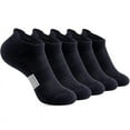 thumbnail image 1 of Nvzi 10 pares de calcetines invisibles para hombre, antideslizantes, de silicona, con agarre que absorbe la humedad, de corte bajo, invisibles, casuales, negros, 1 of 2