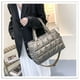 thumbnail image 4 of Bolso bandolera de invierno para mujer de moda, bolso de mano acolchado, de alta capacidad, con marco ancho, de apertura, bolsos impermeables champán Sunnimix Bolso de mujer, 4 of 8