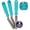 Turquoise, variant on Wilton 9-Inch Straight Icing Spatula Set of 3 Turquoise Handle Stainless Steel Cake Frosting & Baking Tool