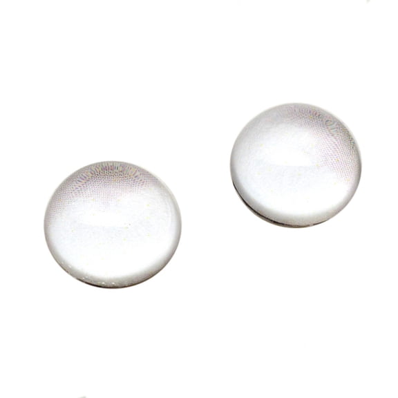 High Domed Blank White Ghost Glass Eyes