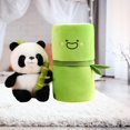 thumbnail image 1 of relleno de de la felpa acompaña los ornamentos del sofá del juguete del sueño con los juguetes de bambú para cm estilo B CUTICAT Muñeco de peluche de oso panda, 1 of 8
