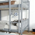 thumbnail image 6 of Harper & Bright Designs Detachable Bunk Bed Twin over Twin with Drawers, Wood Bunk Bed Frame with Guardrail and Ladder, Separate into 2 Twin Beds, Grey, 6 of 11