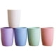 thumbnail image 1 of Nvzi Vaso reutilizable (355 ml), ideal para té, zumo o café. Juego de 5 vasos de plástico con pajita de trigo. Multicolor. Apto para lavavajillas., 1 of 4