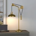 thumbnail image 3 of Evelyn&Zoe Neo 33.5" Tall Solid Wheel Pulley System Table Lamp with Metal Shade in Polished Nickel/Polished Nickel, 3 of 5