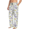 thumbnail image 6 of Naloa Daisies Flowers Pajama Pants Men, PJ Bottoms, Sleep & Lounge Pants-Small, 6 of 6