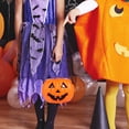 thumbnail image 7 of 2pcs Halloween Pumpkin Bucket Candy Storage Buckets Portable Pumpkin Lamp Orange, 7 of 7