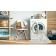 thumbnail image 2 of Ahgly Company Machine Washable Indoor Rectangle Contemporary Pearl White Beige Area Rugs, 6' x 9', 2 of 7