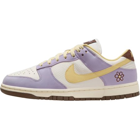 NIKE Dunk Low Women's Shoes, Lilac Bloom/Soft Yellow-sail, 41 EU, Lilac Bloom Soft Yellow Sail, 7 UK