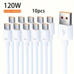 10 6A USB Type C fast charging data cables, suitable for Huawei Mate 40 50 phones, USB-C cable