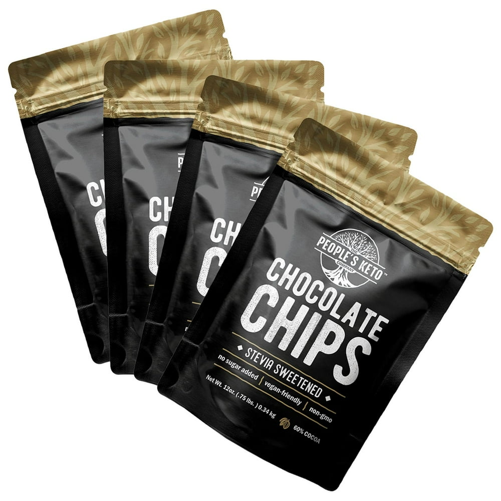 Sugar Free Chocolate Chips, Stevia Sweetened, 12 oz. Value Size, Non