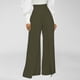 thumbnail image 1 of Pantalones acampanados personalizados de cintura alta y corte ajustado de moda para mujer S390323 en tres colores para elegir, 1 of 6