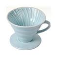 thumbnail image 3 of 1pc Ceramic Cone Shape Design Coffee Filter Cup Coffeepot Handmade Coffee Maker for Home Office (Sky-blue for 1-4 People Use), 3 of 9
