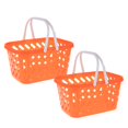 thumbnail image 2 of 2 Pcs Paniers d'Épicerie Portables Panier d'Achats avec Poignée Paniers de Rangement pour Jouets, 2 of 8