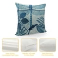 thumbnail image 4 of Chilfamy   Throw Pillow Covers Vintage Blue Dragonfly Flowers Leaves Design Square Pillowcase for Home Decor Sofa Car Bedroom Pillow case White, 4 of 5